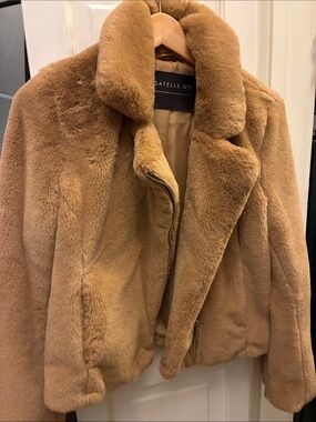 bagatelle Plush Camel Teddy Jacket